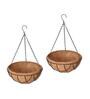 Brown Coir (Pack of 2) Hanging Basket Planter