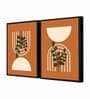 Commercialist Brown Canvas Framed Art Print Set of 2