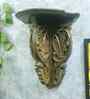 Brown Colour Solid Wood Handcarved Floating Wall Shelf