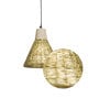 Brown Natural Fiber Single Hanging Lights