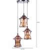 Braco Brown copper Cluster Hanging Light