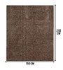 Brown Cosmos Microfiber Backing  5X7 Ft Floor Carpet