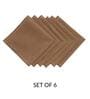Brown Cotton  (16x 16 )Inch Table Napkins (Set of 6)