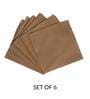 Brown Cotton  (16x 16 )Inch Table Napkins (Set of 6)