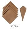 Brown Cotton  (16x 16 )Inch Table Napkins (Set of 6)