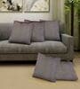 Brown Cotton 12 x 12 inch Set of 5 Cushion Covers