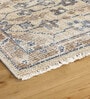 Brown Floral Cotton 4 ft x 6 ft Hand Knotted Carpet