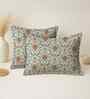 Brown Cotton 27x18 Inches Pillow Covers (Set of 2)