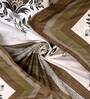 Brown Traditional 350 TC Cotton King Sized Bed Sheets with 2 Pillow Covers