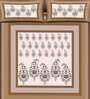 Brown Traditional 350 TC Cotton King Sized Bed Sheets with 2 Pillow Covers