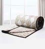 Brown Cotton Abstract 144 TC Double Dohar