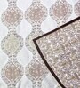 Brown Cotton Abstract 144 TC Double Dohar