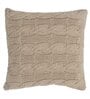 Brown Woven Abstract Cotton 16 x 16 Inches Cushion Covers (Set of 2)