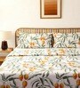Brown Cotton Floral 180 GSM Single Bed Dohar