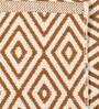 Brown Cotton 2 ft x 4 ft Machine Made Dhurrie