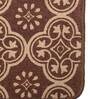Brown Cotton 47 x 18 Inches Machine Made Floor Runner