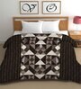Brown Cotton Geometrical 400 GSM Double Bed Comforter