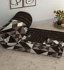 Brown Cotton Geometrical 400 GSM Single Bed Comforter