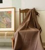 Brown Cotton Solid 60X44 Inches Reversible Throw