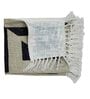 Brown Cotton Geometric 62X48 Inches Throw With Fringes