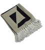 Brown Cotton Geometric 62X48 Inches Throw With Fringes
