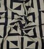 Brown Cotton Geometric 62X48 Inches Throw With Fringes