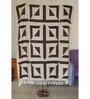 Brown Cotton Geometric 62X48 Inches Throw With Fringes