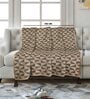 Brown Cotton and Polyester Geometric 55 x 63 Inches Throw