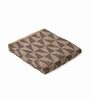 Brown Cotton and Polyester Geometric 55 x 63 Inches Throw