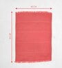 Red Aloevera Double Cloth Striped 300 GSM 2 Pcs Hand Towel
