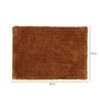 Brown Cotton Anti Skid Bath Mat 14x20 Inches
