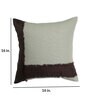 Brown Solid Cotton Blend 16 x 16 Inches Cushion Cover