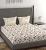 100% Cotton 132TC Double Bedsheet with 2 Pillow Covers