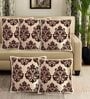Brown Traditional Cotton 16 x 16 Inches Cushion Covers (Set of 5)