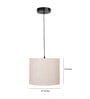 Ebaine Brown Cotton Hanging Light