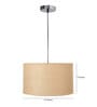 Nashville Brown Cotton Hanging Light