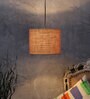 Aelia Brown Cotton Hanging Light