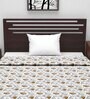 Brown Cotton Floral 120 GSM Single Bed Dohar