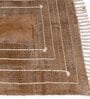 Brown Cotton Geometric 3 x 5 Hand Woven Dhurrie