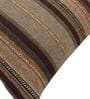 Brown Woven Cotton 24 x 16 Inches Cushion Cover