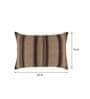 Brown Woven Cotton 24 x 16 Inches Cushion Cover