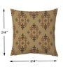 Brown Cotton Geometric 24x24 inches Cushion Covers (Pack of 2)