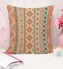 Brown Cotton Geometric 24x24 inches Cushion Covers (Pack of 2)