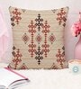 Brown Cotton Geometric 24x24 inches Cushion Covers (Pack of 2)