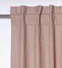 Brown Cotton solid 7Ft Blackout Loop Top 1 Pc Door Curtain