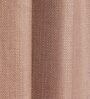 Brown Cotton solid 7Ft Blackout Loop Top 1 Pc Door Curtain