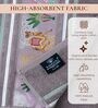 Brown Cotton Printed  460 GSM Bath Towel (1Pc)