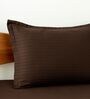 Brown Cotton 210TC Colors Striped Heavy Winter Single 400GSM Bedding Set 1 Comforter 1 Bedsheet 1 Pillow Covers