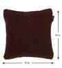 Brown Cotton Solid 16X16 Inches Cushion Covers (Pack of 2)