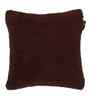 Brown Cotton Solid 16X16 Inches Cushion Covers (Pack of 2)